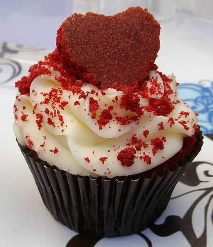 photo of red velvet cupcake