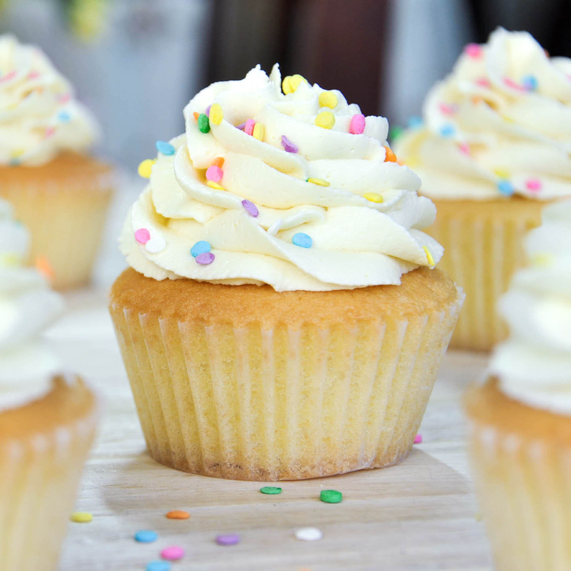 photo of vanilla cupcake